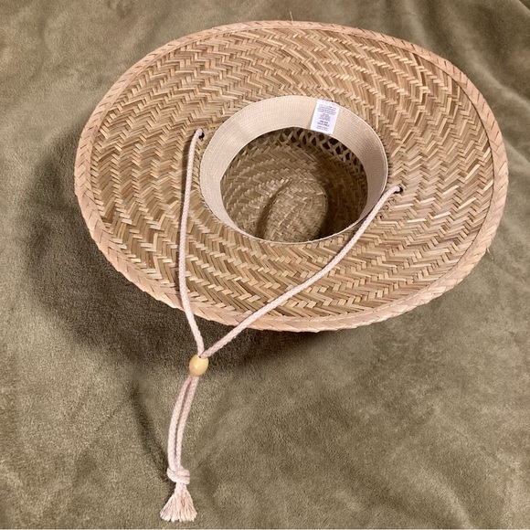 NWOT Vintage Unbranded Natural Rush Straw Sun Hat One Size - Picture 7 of 12
